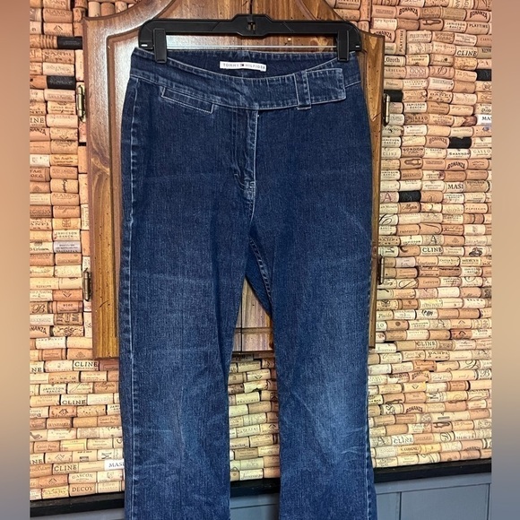 Vintage Y2K Tommy Hilfiger high rise flare belted denim size 4 - Picture 2 of 9